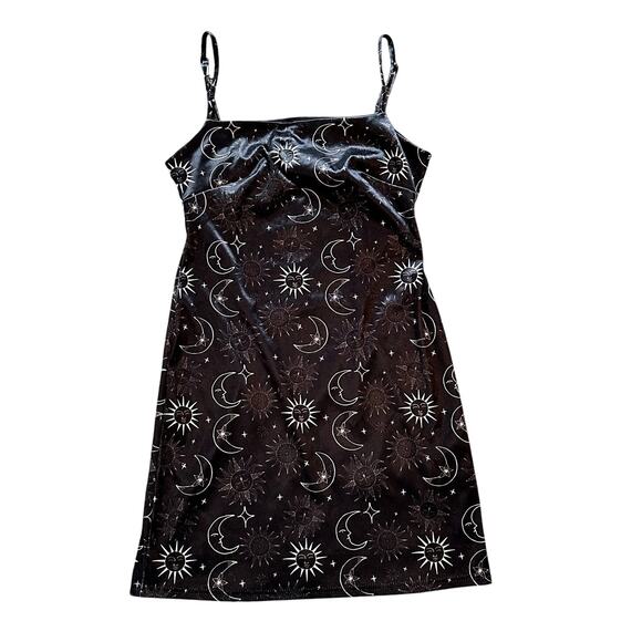 URBAN OUTFITTERS Celestial Sun Moon Mini Dress Size SP Witchy Whimsygoth Goth - Picture 1 of 9
